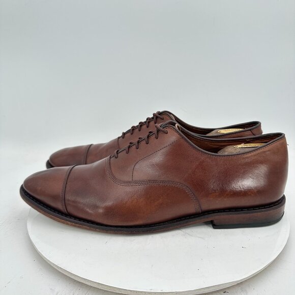 Allen Edmonds Park Avenue Men Size 12D Brown Leather Cap Toe Oxford Dress Shoes - Picture 2 of 12